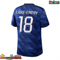 Camisa de Futebol França Warren Zaire-Emery #18 Equipamento Principal Mundo 2026 Manga Curta